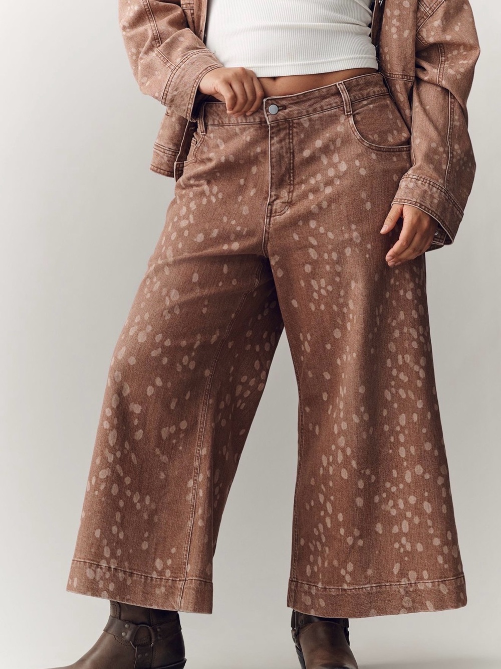 Pilcro Oh Deer High-Rise Wide-Leg Jeans size 31 Long NWT - Picture 7 of 9